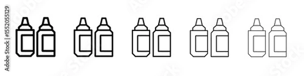 Obraz ketchup icon simple vector outline logo