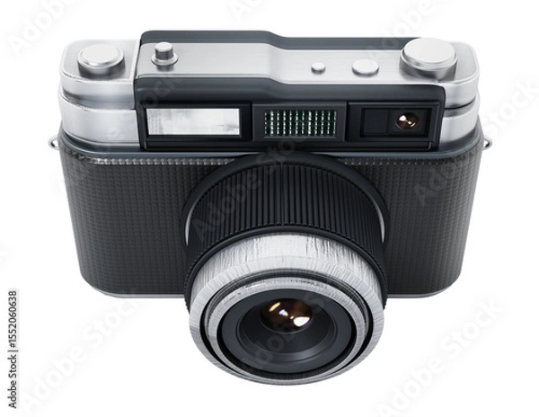 Obraz Vintage camera isolated on transparent background. 3D illustration