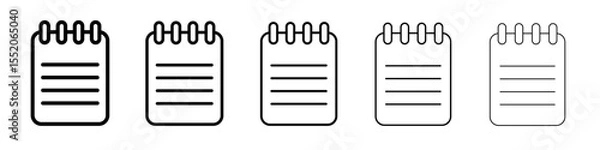 Obraz note pad icon simple vector outline logo
