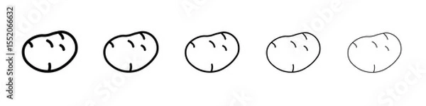 Obraz potato icon simple vector outline logo