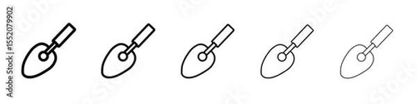 Fototapeta trowel icon simple vector outline logo