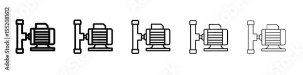 Obraz water pump icon simple vector outline logo