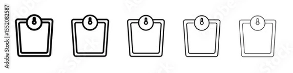 Obraz weighing machine icon simple vector outline logo