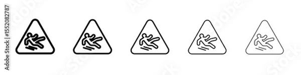 Obraz wet floor icon simple vector outline logo