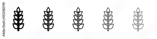 Obraz wheat icon simple vector outline logo