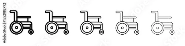 Obraz wheel chair icon simple vector outline logo