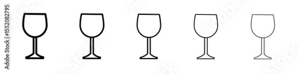 Obraz wine icon simple vector outline logo
