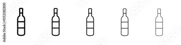 Obraz wine bottle icon simple vector outline logo