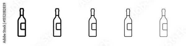 Obraz wine icon simple vector outline logo