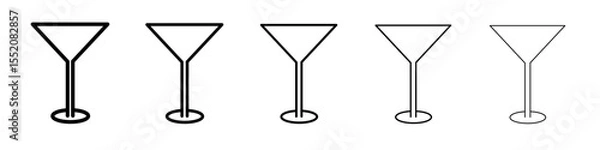 Obraz wineglass icon simple vector outline logo