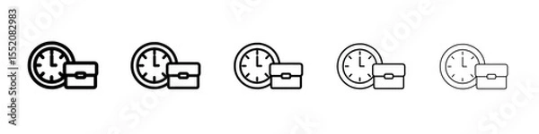 Obraz work hours icon simple vector outline logo