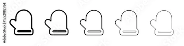 Obraz winter glove icon simple vector outline logo