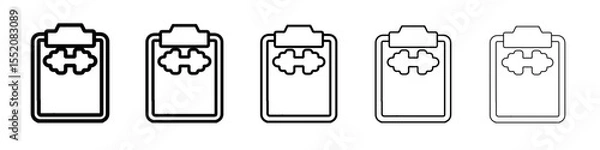 Obraz workout plan icon simple vector outline logo