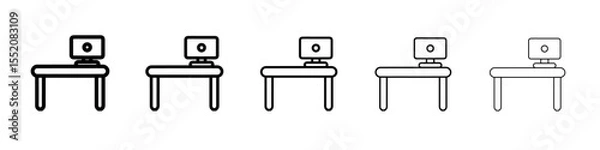 Obraz work place icon simple vector outline logo