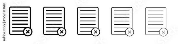 Obraz wrong sheet icon simple vector outline logo