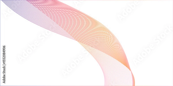 Obraz Abstract dynamic multicolor lines, waves. technology line stripe isolated science digital flowing black line. gradient colorful flowing wave design element. wavy lines gradient background.