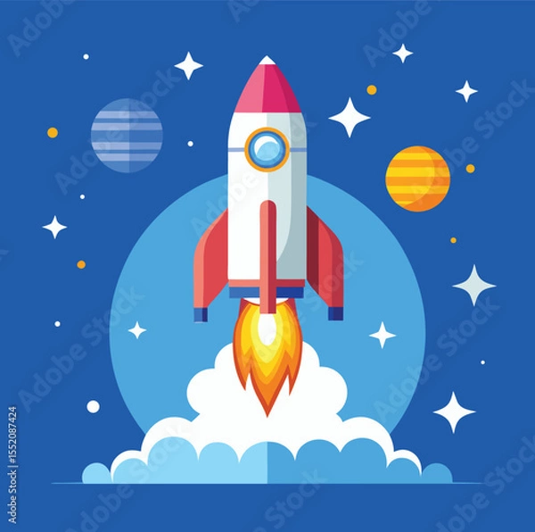 Fototapeta rocket in space