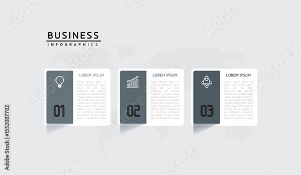 Fototapeta Vector business Presentation Connecting Steps Infographic Template