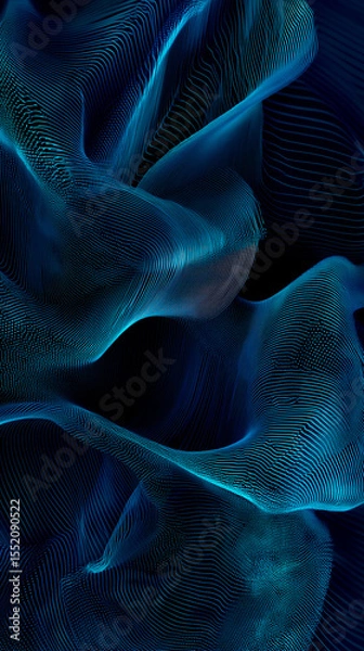 Fototapeta Abstract digital rhythm with flowing lines and subtle motion. Futuristic and clean design ideal for B2B, tech branding, and corporate presentations.