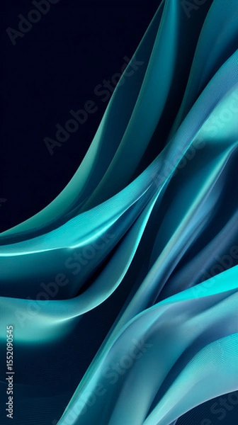 Fototapeta Abstract digital rhythm with flowing lines and subtle motion. Futuristic and clean design ideal for B2B, tech branding, and corporate presentations.