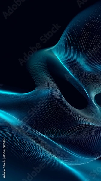 Fototapeta Abstract digital rhythm with flowing lines and subtle motion. Futuristic and clean design ideal for B2B, tech branding, and corporate presentations.
