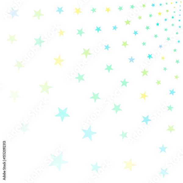 Fototapeta A gradient pattern of pastel-colored stars fading into the background, creating a whimsical and dreamy effect.