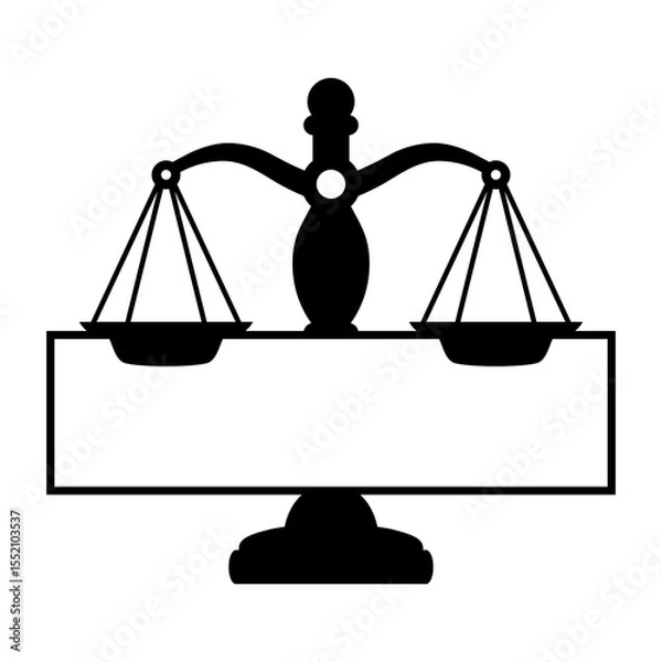 Fototapeta Scales of Justice Split Monogram Graphic
