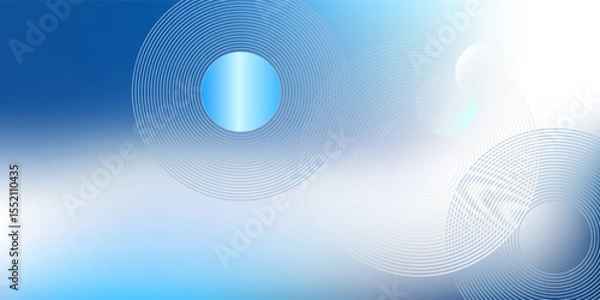 Obraz Gradient abstract background with circular line patterns. Vector illustration.