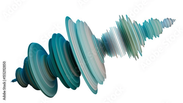 Fototapeta Abstract Colorful Sound Wave Visualization with Vibrant Layers of Circular Patterns