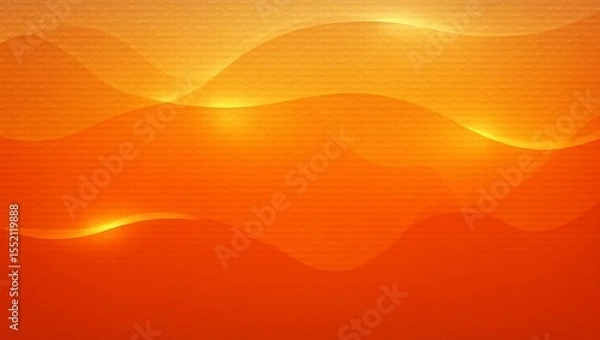 Fototapeta Abstract shiny orange wavy background. Generative Ai.