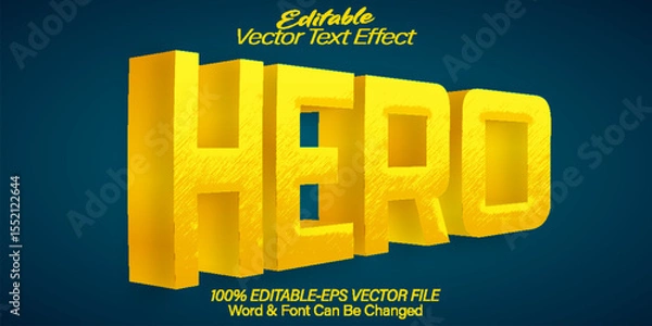 Fototapeta Hero Vector Text Effect Editable Alphabet SuperHero Comics Funny