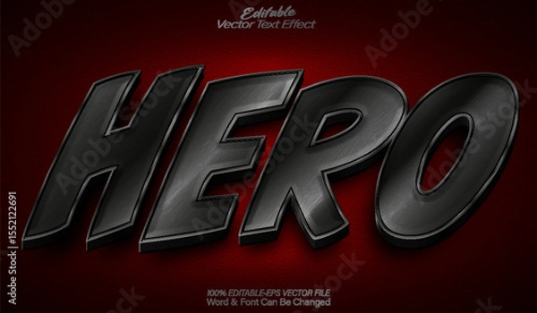 Fototapeta Hero Vector Text Effect Editable Alphabet SuperHero Comics Funny