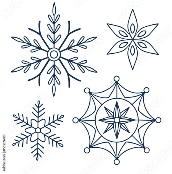 Fototapeta set of decorative elements