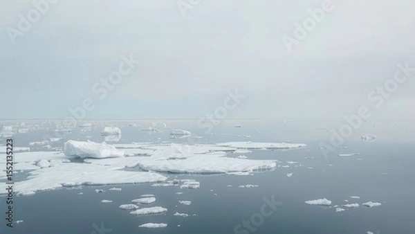 Obraz Floating Sea Ice in Cold Arctic Waters
