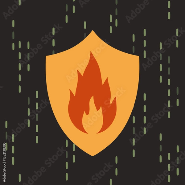 Obraz Modern Shield Design with Yellow and Orange Tones