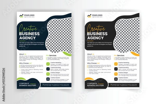 Fototapeta Modern Corporate Business Flyer Layout with Clean and Professional Design