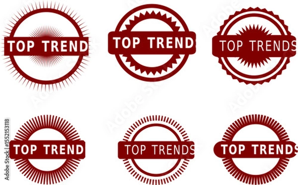 Obraz Top Trends Badge Collection – Modern Logo and Label Design Elements