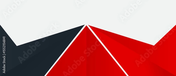 Fototapeta Red Gray Business Frame Border Abstract Transparent. Header Footer Banner Vector Design