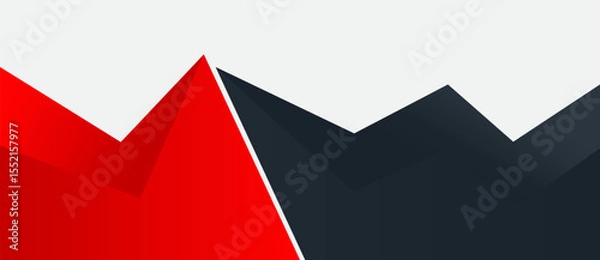 Fototapeta Red Gray Business Frame Border Abstract Transparent. Header Footer Banner Vector Design