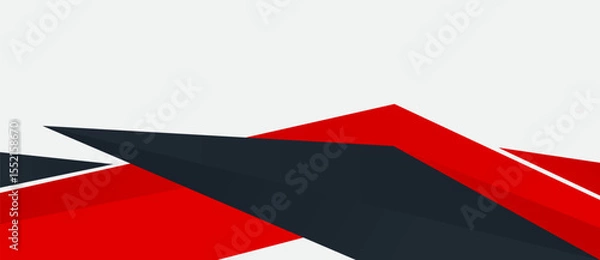 Fototapeta Red Gray Business Frame Border Abstract Transparent. Header Footer Banner Vector Design