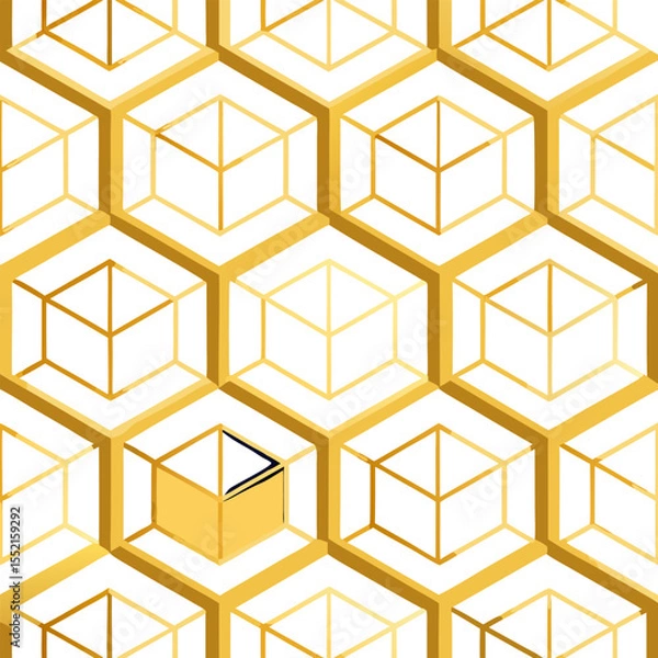 Fototapeta Modern Seamless Geometric Hexagon Pattern Vector Background