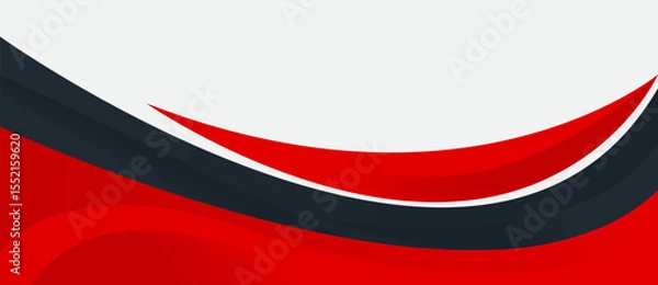 Fototapeta Red Gray Business Frame Border Abstract Transparent. Header Footer Banner Vector Design