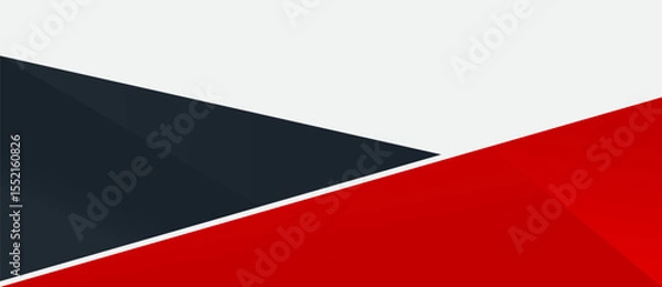 Fototapeta Red Gray Business Frame Border Abstract Transparent. Header Footer Banner Vector Design