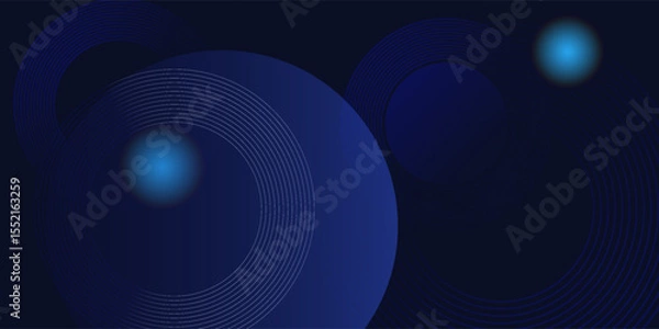 Obraz Abstract blue modern background with. Dynamic geometric shapes. Vector illustration.