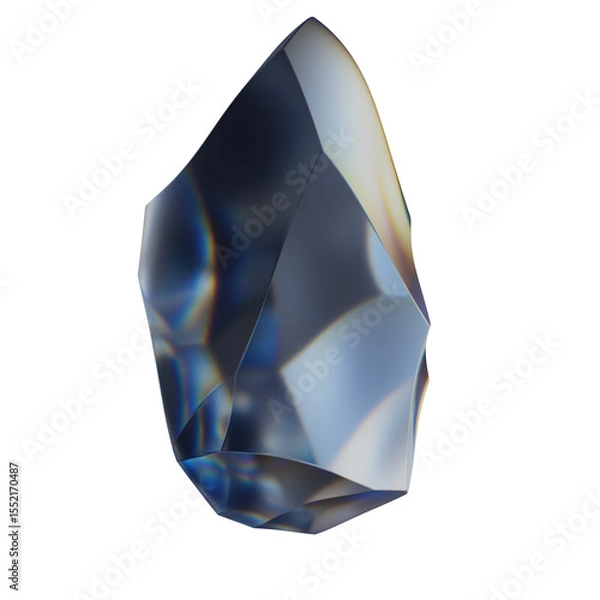 Fototapeta Close-Up of a Colorful Crystal With a Smooth, Multi-Faceted Design