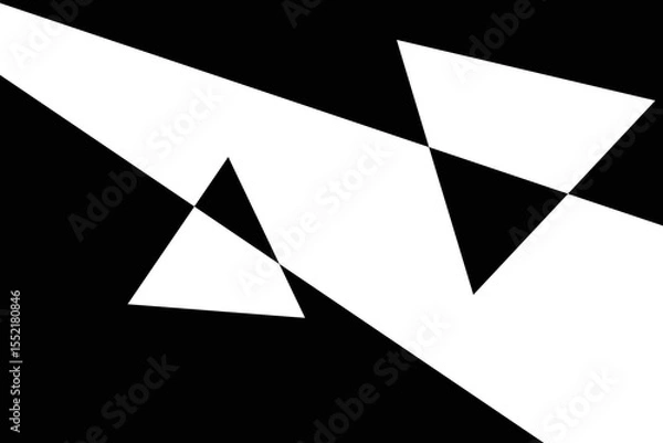 Obraz Geometric modernism. Imagination style. Abstract shapes illustration. Modern black and white abstract geometric background. Urban.