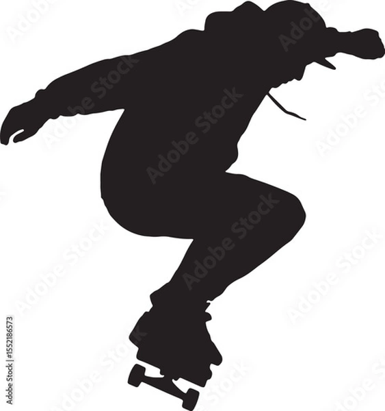 Obraz Skateboarding Silhouette Vector