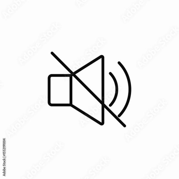 Obraz noise mute icon sign vector