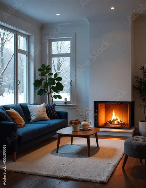 Obraz interior luxury apartment comfortable suite lounge