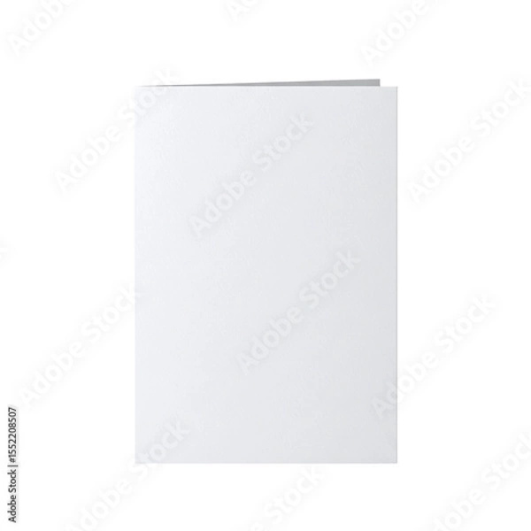 Fototapeta Blank folded greeting card isolated on transparent background